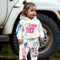 2pcs/Set Baby Girls' Comfy Casual Graffiti Print Hoodie Sweatshirt And Pants Set, For Daily Activities