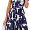 Women'S Summer Short Sleeve V-Neck Floral Short Party Dress with Pockets