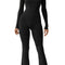 Women Long Sleeve Belly Waist Shaping and Hip Lift Square Collar Wide Leg High Elastic Jumpsuit